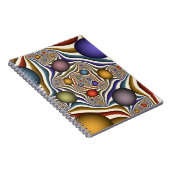 飛んでいるアップカラフルモダン抽象芸術 ノートブック (右側)