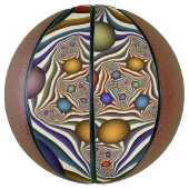 飛んでいるアップカラフルモダン抽象芸術 バスケットボール (縦)