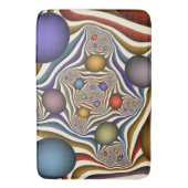 飛んでいるアップカラフルモダン抽象芸術 バスマット (正面縦)
