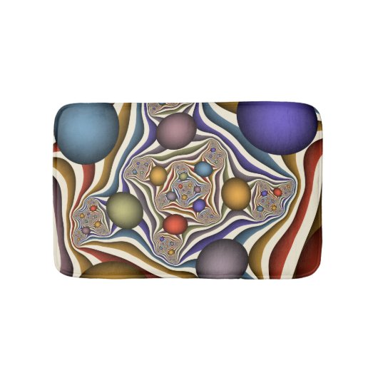 飛んでいるアップカラフルモダン抽象芸術 バスマット (正面)