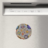 飛んでいるアップカラフルモダン抽象芸術 マグネット (インサイチュ (食洗機))