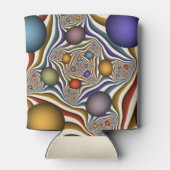 飛んでいるアップカラフルモダン抽象芸術 缶クーラー (裏面)