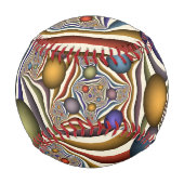 飛んでいるアップカラフルモダン抽象芸術 野球ボール (裏面)