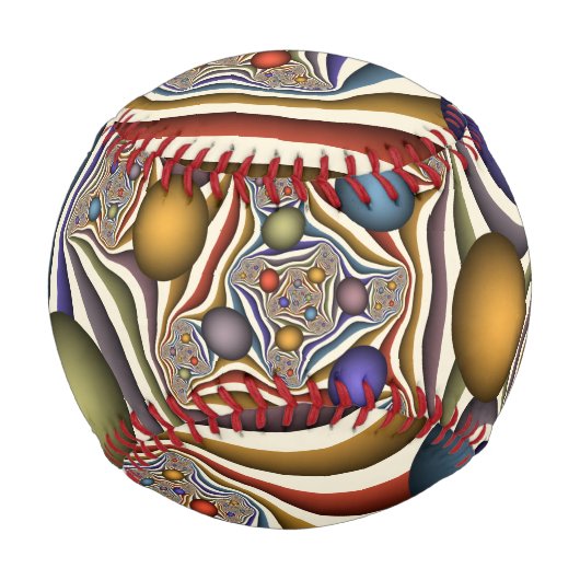 飛んでいるアップカラフルモダン抽象芸術 野球ボール (正面)