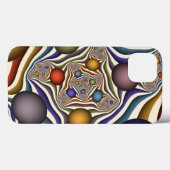 飛んでいるアップカラフルモダン抽象芸術 Case-Mate iPhoneケース (裏面 (横))