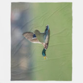 飛んでいるアヒル フリースブランケット (正面)