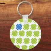 飛んでいるアンドロイド青 キーホルダー (正面)