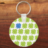 飛んでいるアンドロイド青 キーホルダー (正面)