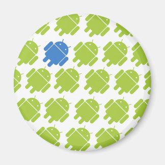 飛んでいるアンドロイド青 マグネット