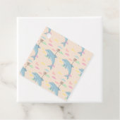 飛んでいるイルカの手紙イラストレーション フェイバータグ (インサイチュ)