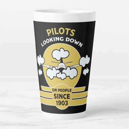 飛んでいるインストラクター |学飛んでいる校 |大学院生 | Pro カフェラテマグ (正面)