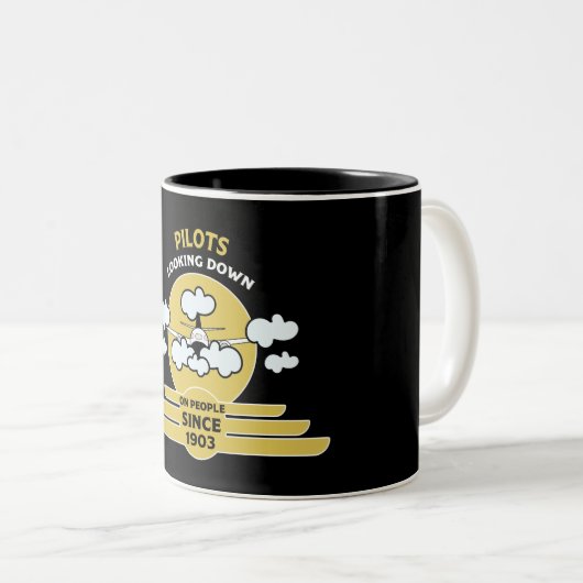 飛んでいるインストラクター |学飛んでいる校 |大学院生 | Pro ツートーンマグカップ (正面右)