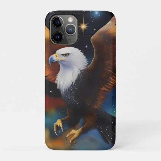 飛んでいるイーグルカラフルコズミック・アート Case-Mate iPhoneケース (裏)