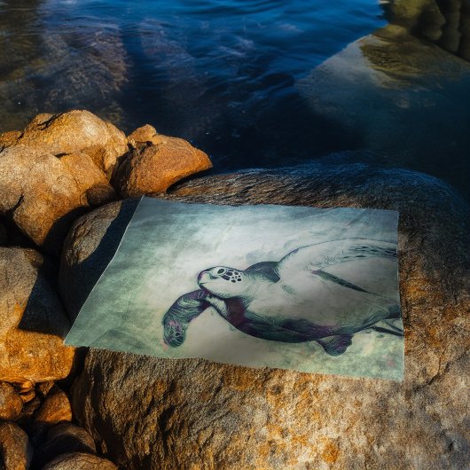 飛んでいるウミガメ |カスタムティッシュペーパー 薄葉紙