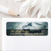 飛んでいるウミガメ |差出人住所ラベル ラベル (インサイチュ)