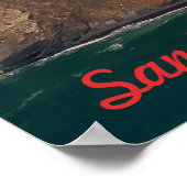 飛んでいるオーバーサンフランシスコゴールデンゲートブリッジ ポスター (角)