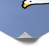 飛んでいるカモメ。飛行中の鳥 ポスター (角)