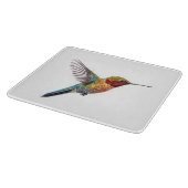 飛んでいるカラフルハミングバード カッティングボード (角)