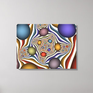 飛んでいるカラフルモダン抽象芸術 キャンバスプリント