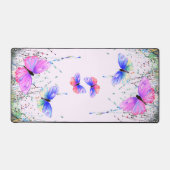 飛んでいるカラフル蝶 デスクマット (正面)