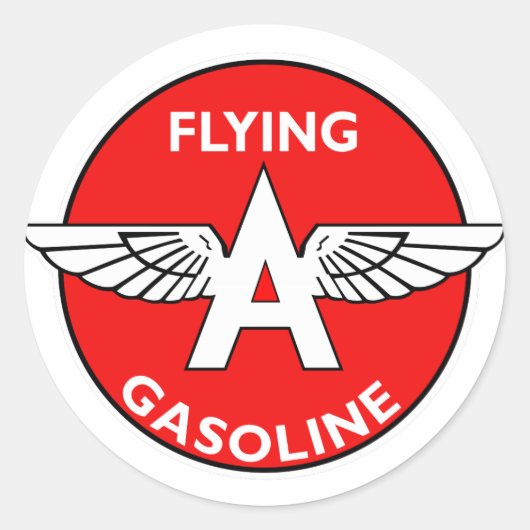 飛んでいるガソリンフラットバージョン ラウンドシール (正面)