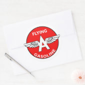 飛んでいるガソリンフラットバージョン ラウンドシール (封筒)