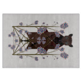 飛んでいるキツネガラス切削板11.5x8 カッティングボード (正面)