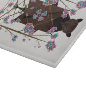 飛んでいるキツネガラス切削板11.5x8 カッティングボード (角)