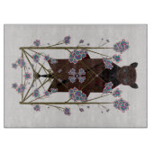 飛んでいるキツネガラス切削板15x11 カッティングボード (正面)