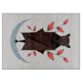 飛んでいるキツネガラス切削板15x11 カッティングボード (正面)