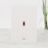 飛んでいるキツネグリーティングカード 案内状 (裏面)