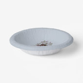 飛んでいるキツネスカイブルー紙ボウル ペーパーボウル (傾斜あり)