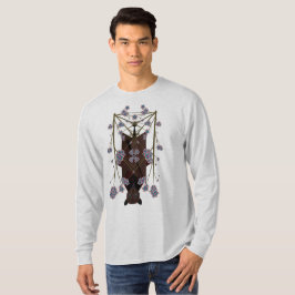 飛んでいるキツネユニセックス長袖シャツ Tシャツ