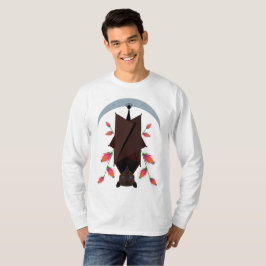 飛んでいるキツネユニセックス長袖シャツ Tシャツ