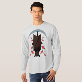 飛んでいるキツネユニセックス長袖シャツ Tシャツ