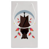 飛んでいるキツネ小抱き枕 スモールペーパーバッグ (裏面)