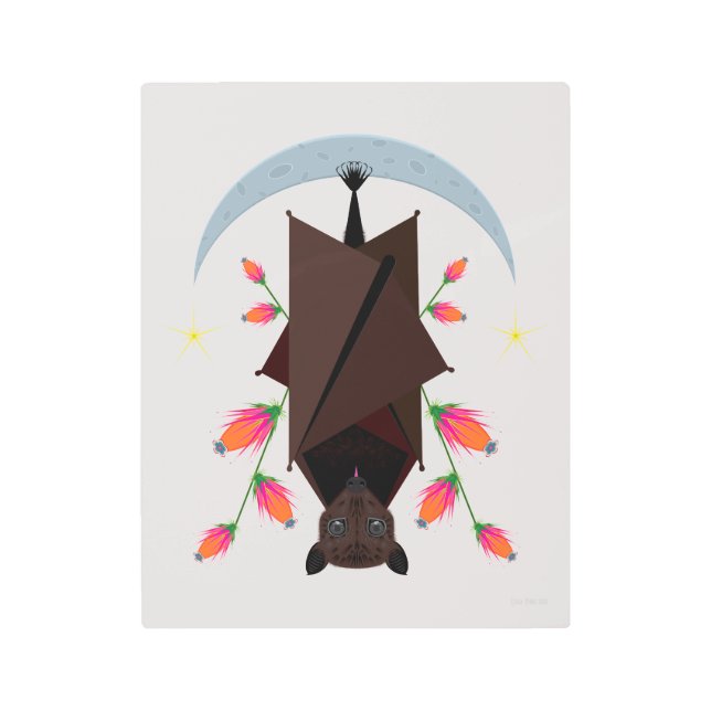 飛んでいるキツネ11x14金属プリント メタルプリント (正面)