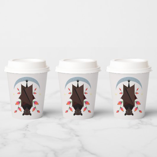 飛んでいるキツネ8oz.紙コップ 紙コップ (複数)