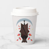 飛んでいるキツネ8oz.紙コップ 紙コップ (裏面)