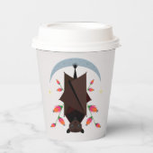 飛んでいるキツネ8oz.紙コップ 紙コップ (正面)
