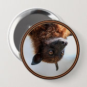 飛んでいるキツネ 缶バッジ (正面&裏面)