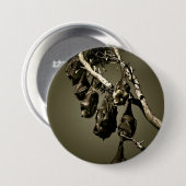 飛んでいるキツネ 缶バッジ (正面&裏面)