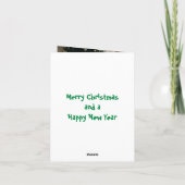 飛んでいるクリスマス豚の写真カード シーズンカード (裏面)