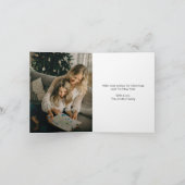 飛んでいるクリスマス豚の写真カード シーズンカード (内部)