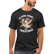 飛んでいるクリスマスTシャツのホーム
