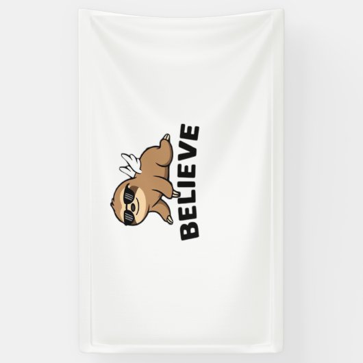 飛んでいるクールス信じおもしろいDESIG 横断幕 (縦)