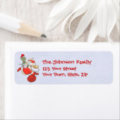 飛んでいるゲーター付きサンタ ラベル (インサイチュ)