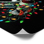 飛んでいるサンタダッククリスマスライト狩りSe ポスター (角)