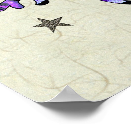 飛んでいるスカル ポスター (角)