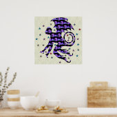 飛んでいるスカル ポスター (キッチン)